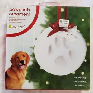 Pearhead Pawprints Dog & Cat Hanging Keepsake Round Ornament Kit Mess Free NIP